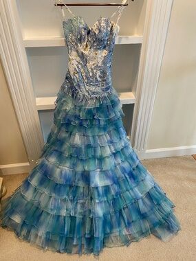 sachin and babi light blue dress Tony Bowls Prom Dress 111706 Purple  Unique Weddings & Hair We Go Again  Wigs